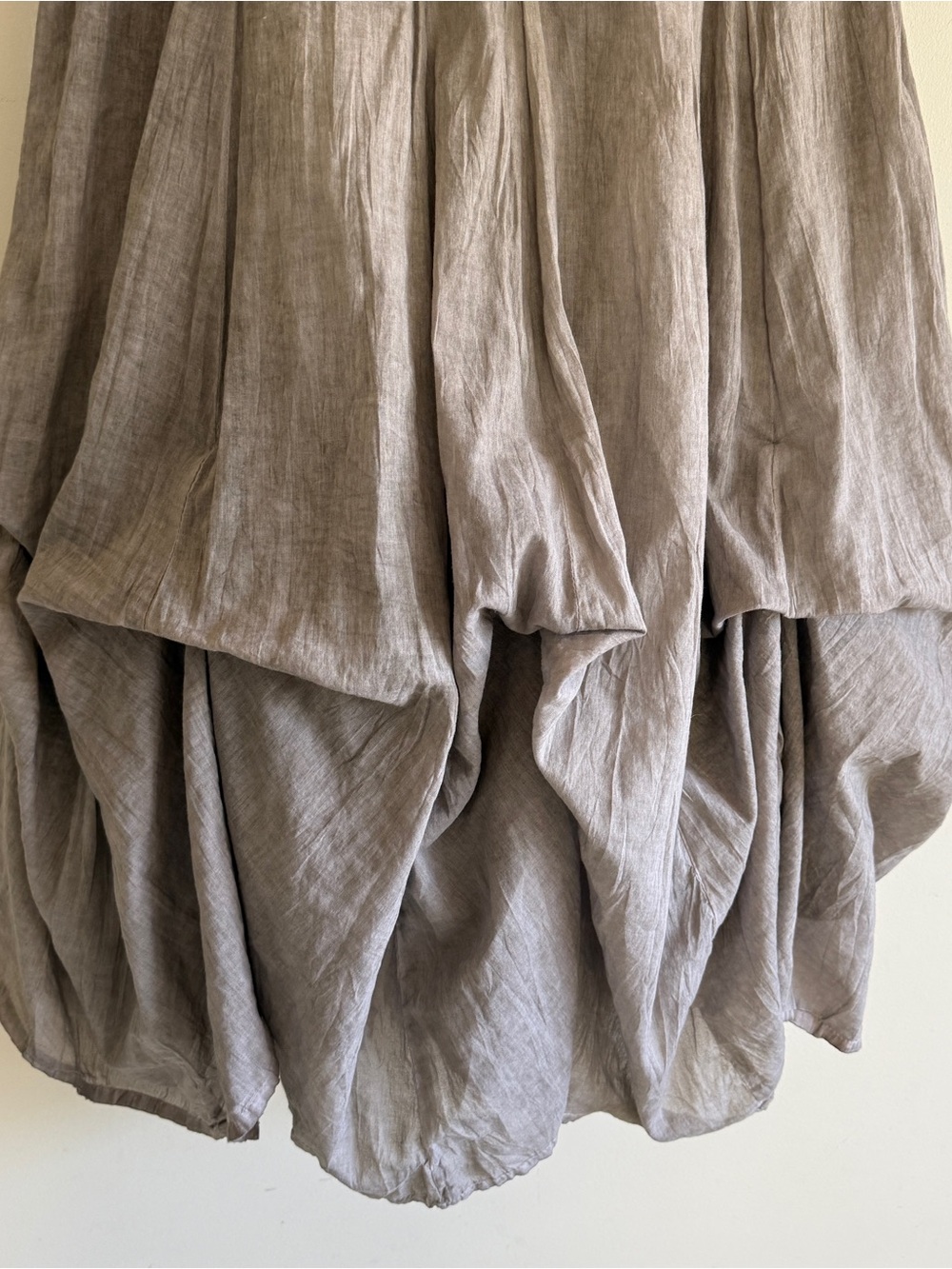 Nu-Look Sleeveless Taupe Adjustable Balloon Hem Midi Dress Size Lg - Picture 6 of 15